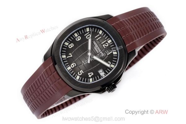 Swiss Grade Copy Patek Philippe Aquanaut Brown Rubber Strap Watch 40mm
