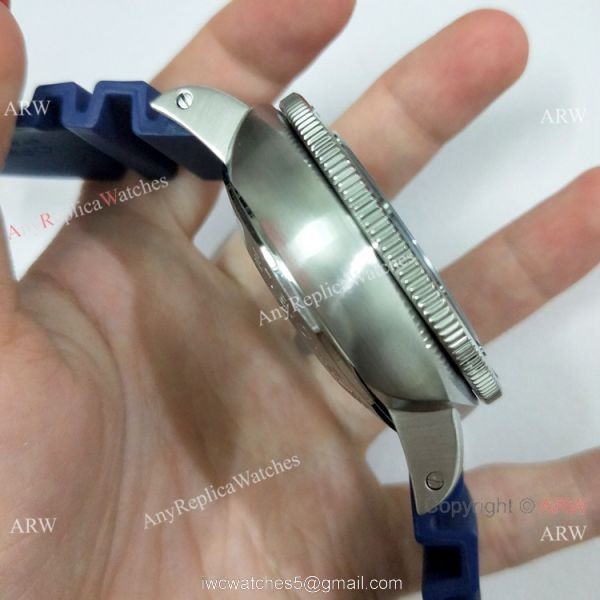 Panerai Submersible Rubber Strap SS Blue Bezel Pam 959 Watch Buy Replica