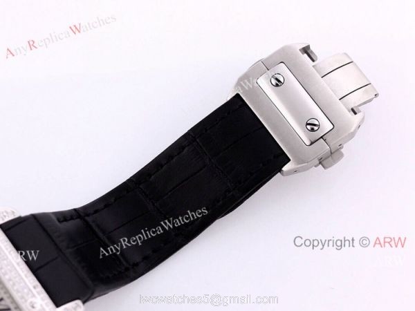 AAA Copy Cartier Santos De Iced Out Watch Automatic Movement
