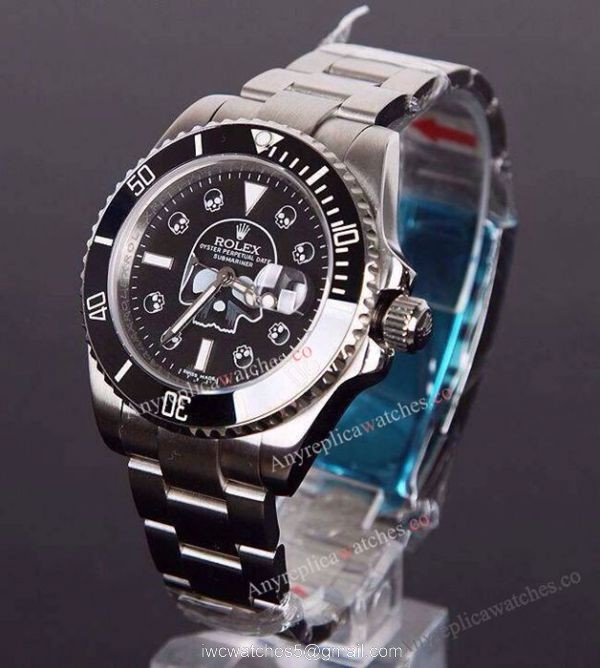 High Quality Copy Rolex Submariner Gray Ceramic Bezel Watch: Rolex Skull Watch