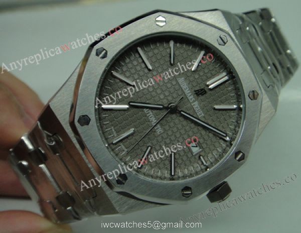 Stainless Steel Grey Dial 41mm Royal Oak Replica Audemars Piguet Watches For Sale