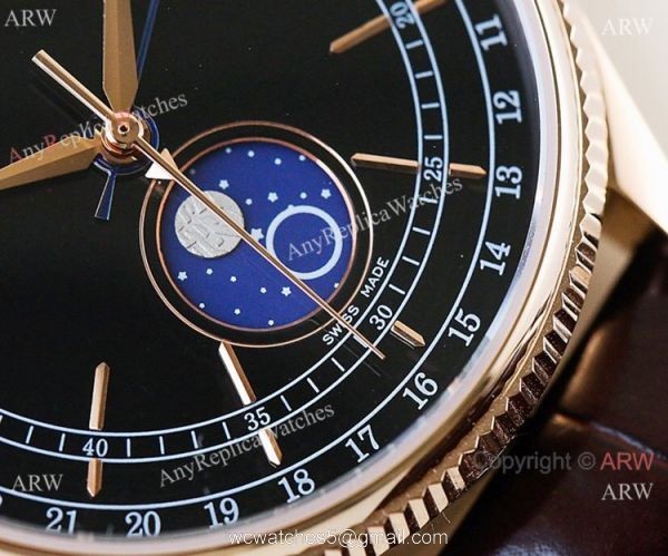 SWISS Rolex Cellini Moonphase Replica Watch Rose Gold 3195