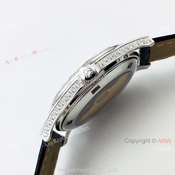 Super Clone Patek Philippe Calatrava PFF V2 Automatic Wrist SS Diamond Bezel