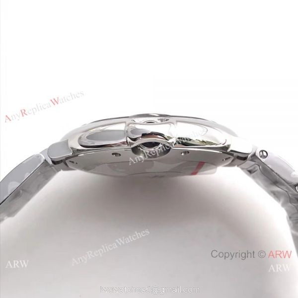 Swiss Replica Cartier Ss Pink Face Watch Ballon Bleu Series