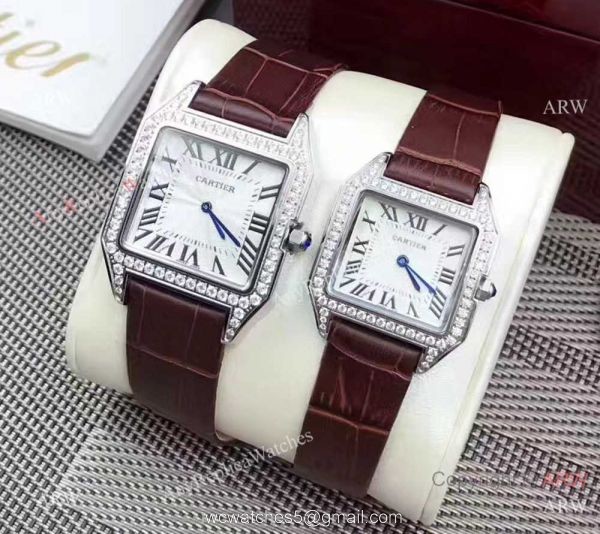 High Quality Cartier Santos Diamond Replica Watch Lover watch