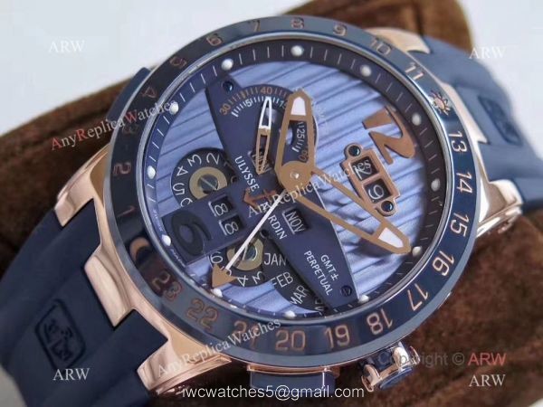 Copy Swiss Ulysse Nardin El Toro / Black Toro Watch Blue Ceramic Bezel