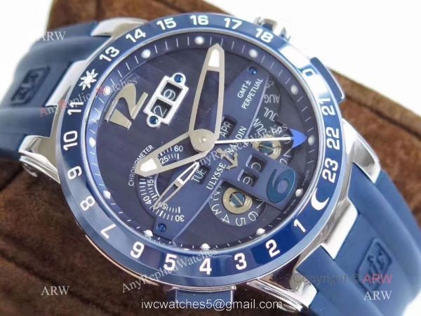 Replica Ulysse Nardin El Toro Black Toro Blue Dial Watch Swiss Grade