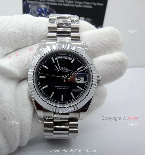 Best Quality Rolex Day Date Presidential 40mm Watch Black Dial
