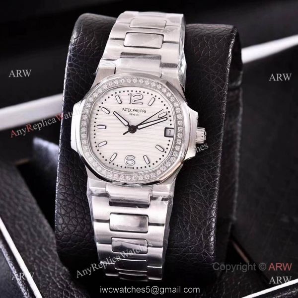Best Copy Nautilus Patek Philippe Gray Face Watch Ladies Swiss Quality