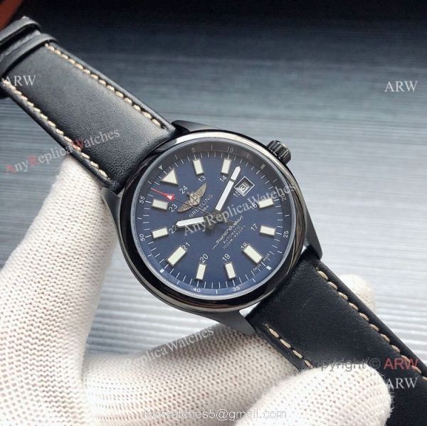 Best Replica Copy Breitling Superocean Black Steel Blue Dial Watch