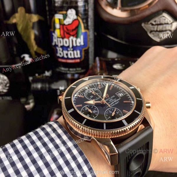 Replica Breitling Superocean Chronograph Men Watch Rose Gold