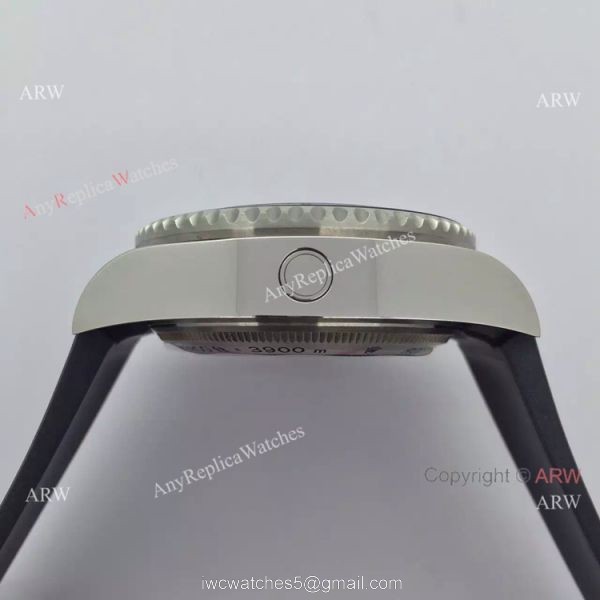 NEW UPGRADED Rolex Deepsea 44mm Replica Watch Black Dial Black Rubber Strap