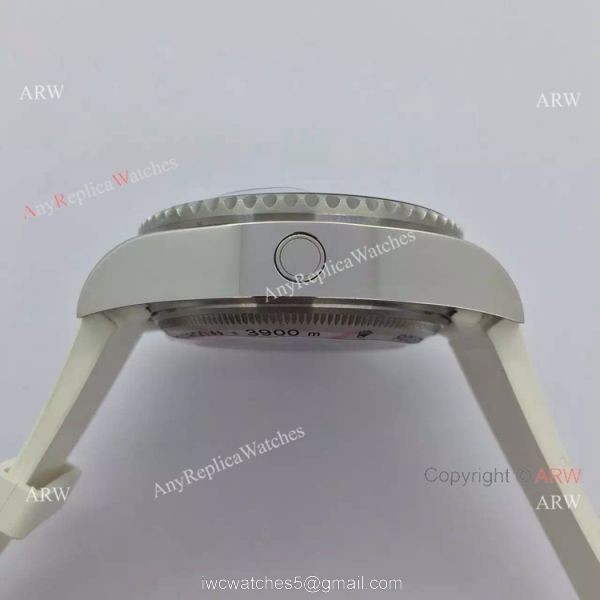 NEW Upgraded Rolex Deepsea 44mm Replica Watch White Rubber Strap