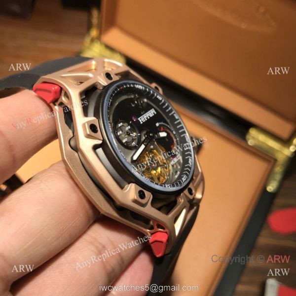 Swiss Copy Hublot Techframe Ferrari 70th Anniversary Watch SS Skeleton Case