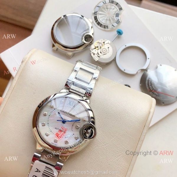 Swiss Quality Womens Fake Cartier Watch Ballon Bleu de 33mm