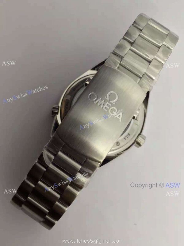 Knockoff Swiss Omega Seamaster GMT Watch Black Dial / Gray Arabic
