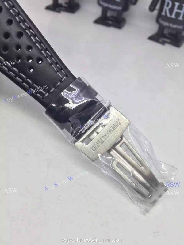 Replica Swiss Audemars Piguet Royal Oak Ruben Barrichello Watch Black Leather