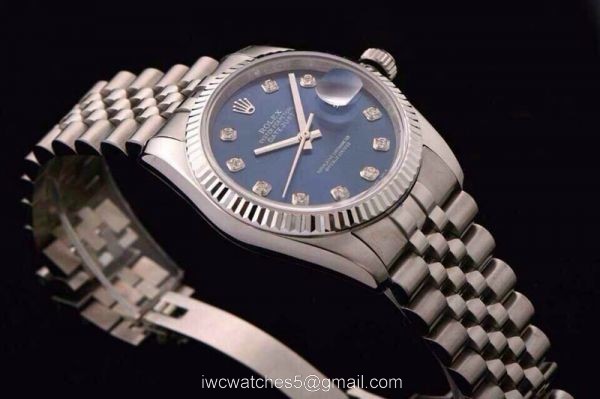 ROLEX DATEJUST SWISS ETA3135 WATCH BLUE DIAMOND FACE