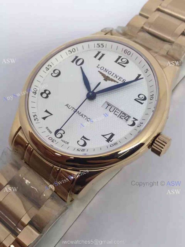 Copy Swiss Longines Master Collection Watch Chronograph Yellow Gold