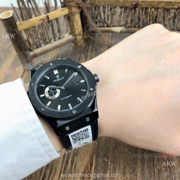 Copy Hublot Classic Fusion Black Case Automatic Watches 42mm