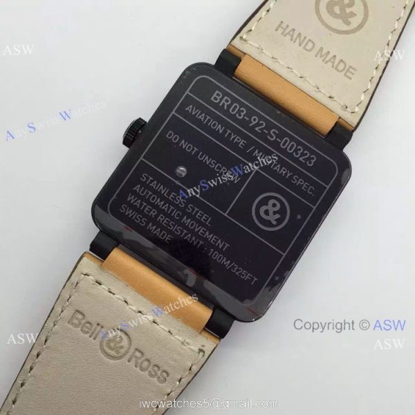 Swiss Replica Bell Ross BR 03-92 Watch brown leather