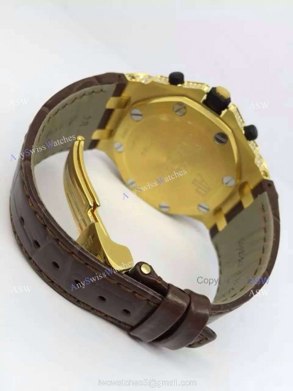 Swiss Copy Audemars Piguet Watch Yellow Case Diamond Dial / Diamond Case