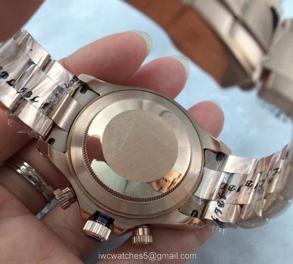 Swiss Quality Rolex Daytona Valjoux 7750 watch Rose Gold Chronograph
