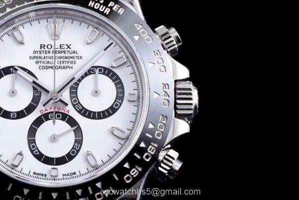 High Qualtiy Copy Rolex Daytona Panda Face Black Ceramic Bezel Watch Swiss Grade 4130 AR Factory