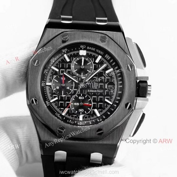 Royal Oak Offshore Audemars Piguet Knock off Watch Rubber Strap Black Dial