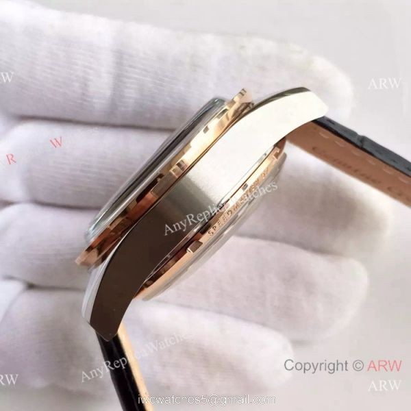 (OM)Copy Swiss Omega Speedmaster 9301 Gold Case Leather Strap Watch