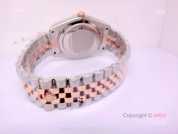 Copy Rolex Datejust 41mm 2-Tone Rose Gold Diamond Men Watch 41mm