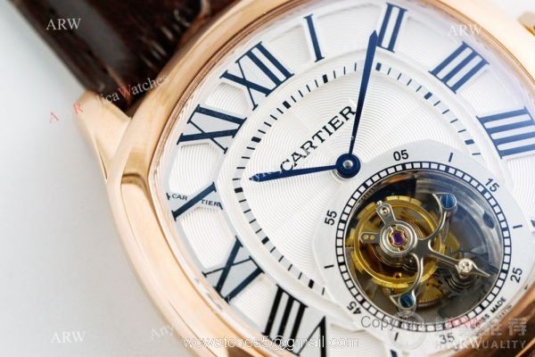 Replica Swiss Cartier Drive De Rose Gold Watch White Dial 41mm