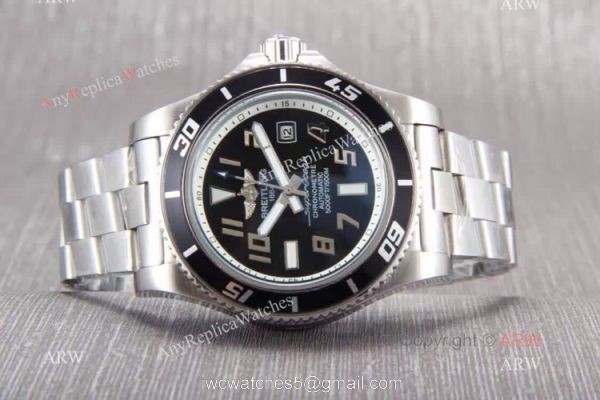 Breitling Superocean Chronometre Abyss Watch Stainless Steel Yellow Inner