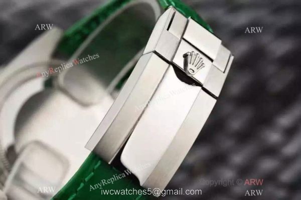 Replica Swiss Rolex Submariner Tourbillon Green Leather Watch 2016 New
