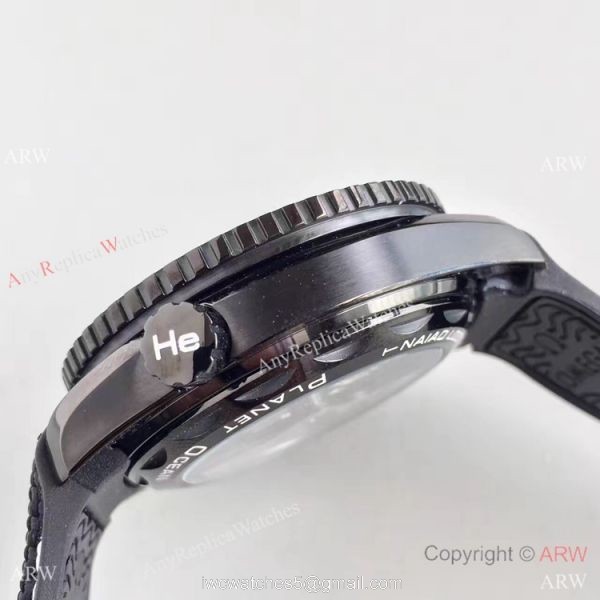 Swiss Replica Omega Seamaster Planet Ocean Deep Black GMT Ceramic Watch