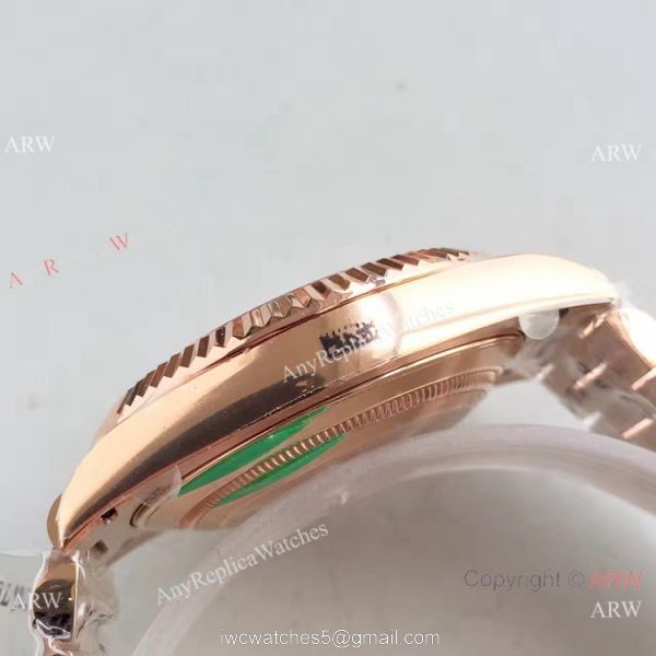 Replica Rolex 228239 Day-Date II 40mm Watch Olive Green Dial Rose Gold