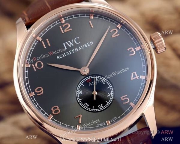 IWC Portuguese 8 Days Rose gold Ardoise Dial Replica IWC Watch