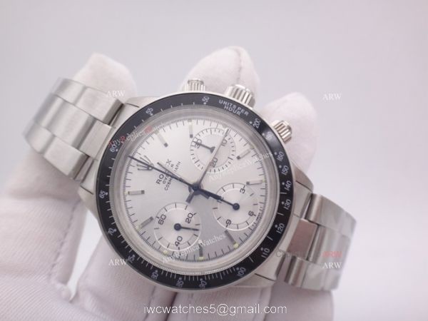 Replica Rolex Vintage Paul Newman Daytona 7750 Silver Dial Watch New Upgrade