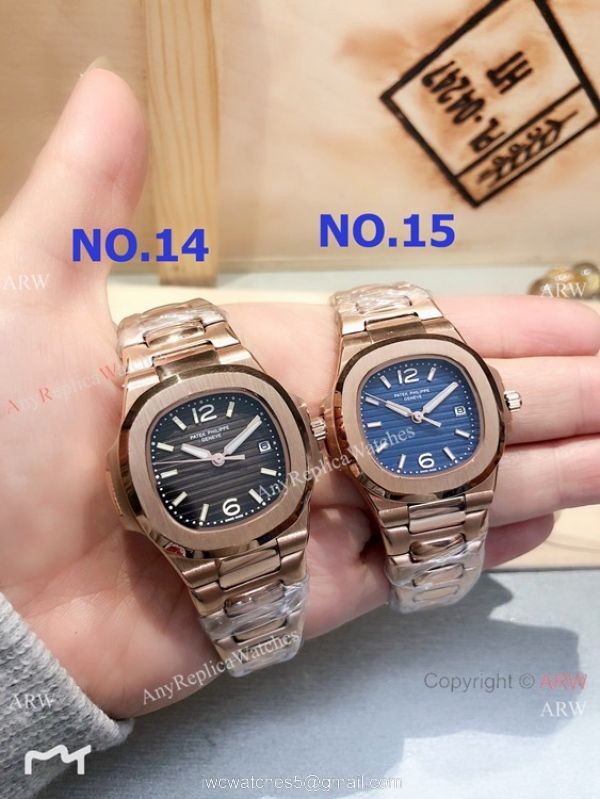 Copy Patek Philippe Nautilus Stainless Steel Quartz Watches 33mm Ladies