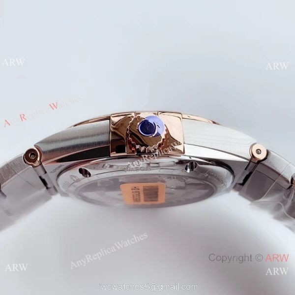 VSF Swiss Omega Constellation Co-Axial 38mm 2-Tone Rose Gold Brown Dial Copy Watch