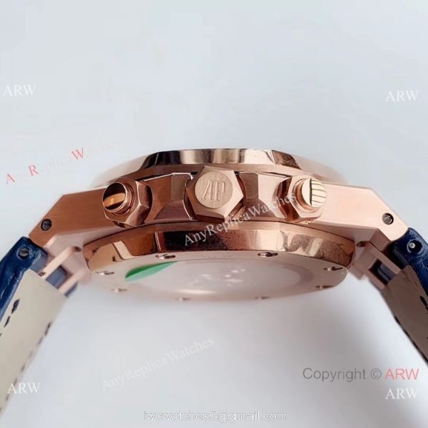 BF Factory Audemars Piguet Royal Oak 26331or Copy Watch Rose Gold Blue Face