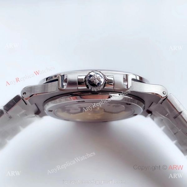 (GR) Swiss Grade Replica Patek Philippe Nautilus Cal 324 Watch Stainless Steel Gray Dial