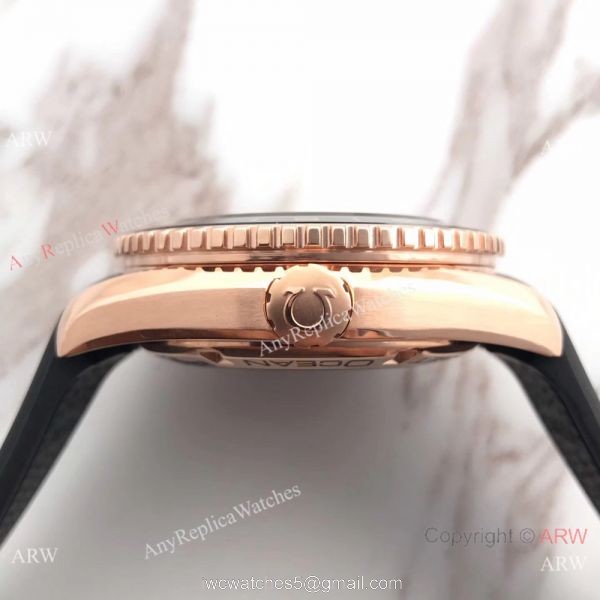 New Version of Seamaster 600m GMT Black Rubber copy Watch Omega Swiss