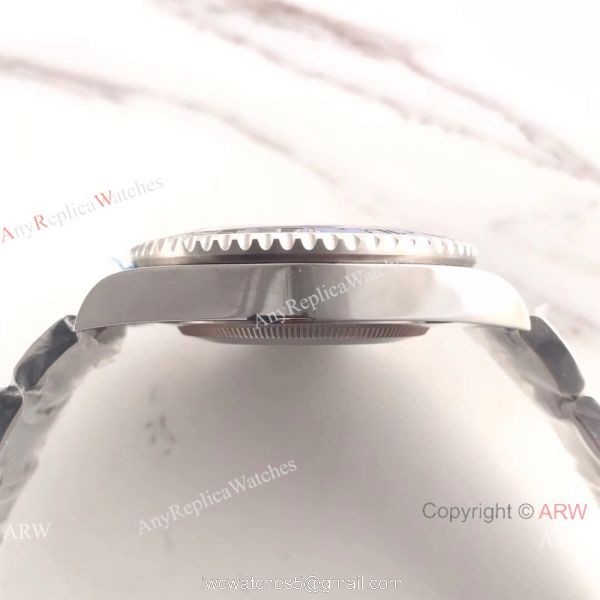NEW UPGRADED V7 Swiss 3186 Fake Rolex Batman GMT-Master II Ss Watch