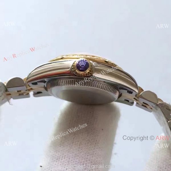 New Style Rolex Datejust Jubilee Replica Watch Two Tone Women Size