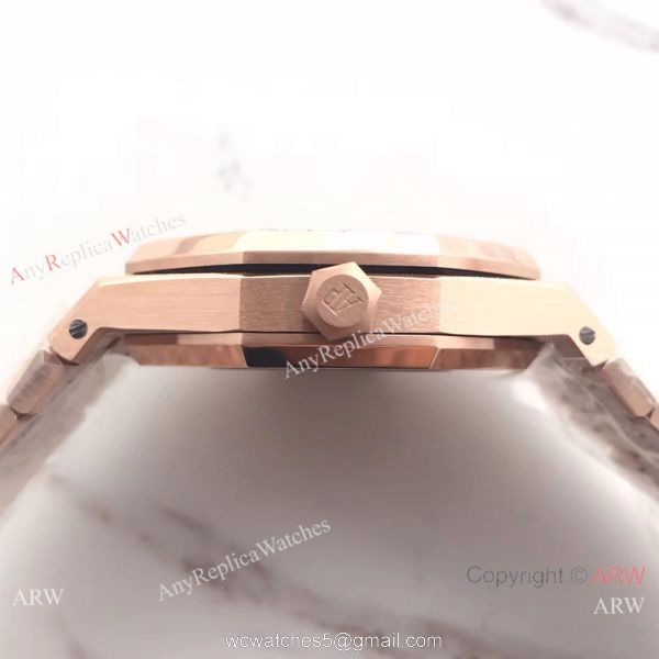 JF Factory Newest Audemars Piguet Watches For Sale Royal Oak Frosted Gold w White Dial