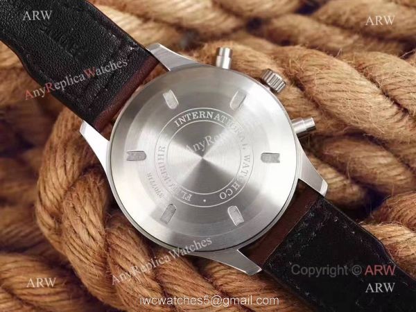 Replica IWC Pilots Chronograph Spitfire Dark Blue Dial Watch at Anyreplicawatch