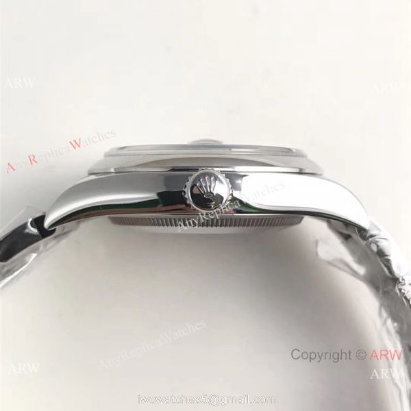AR Factory Copy Rolex Oyster DateJust SS Blue Face Watch SWISS 3135