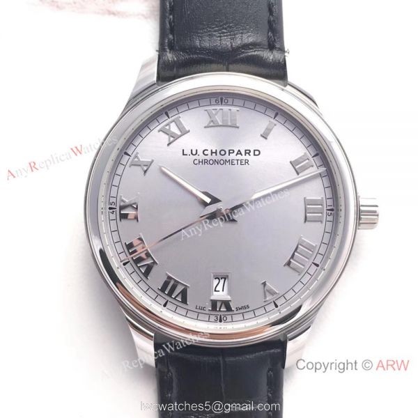 Swiss Classic Chopard L.U.C 9015 Watch SS Gray Roman Markers