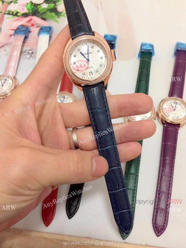 Japan Quartz Replica Cle de Cartier Lady Watch Rose Gold Pink Version